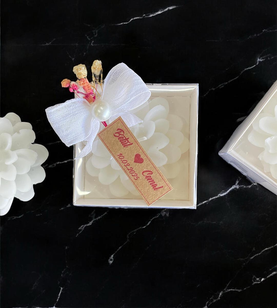 Söz, Nişan, Düğün Hediyesi Lotus Mum (30 Adet)