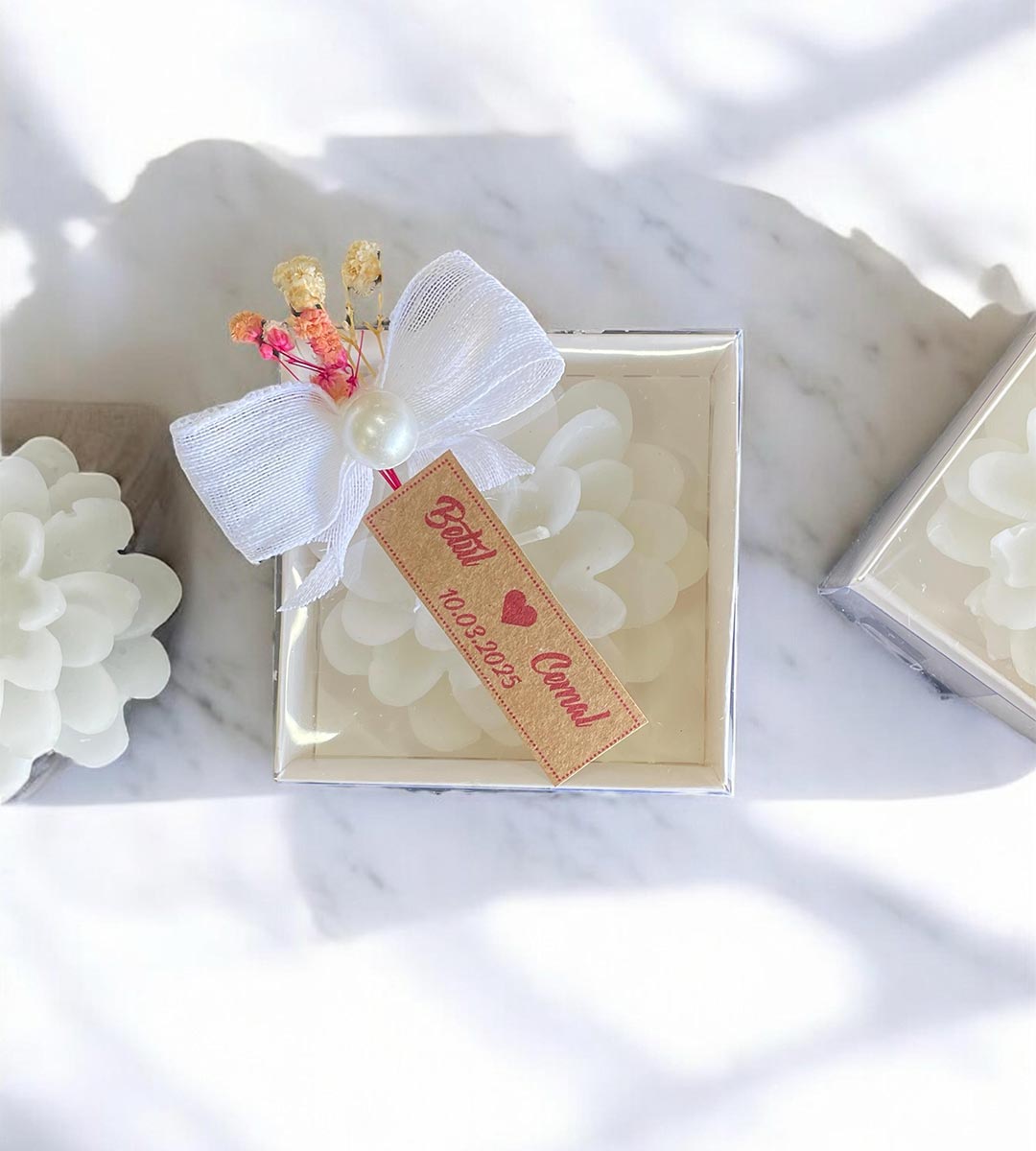 Söz, Nişan, Düğün Hediyesi Lotus Mum (30 Adet)