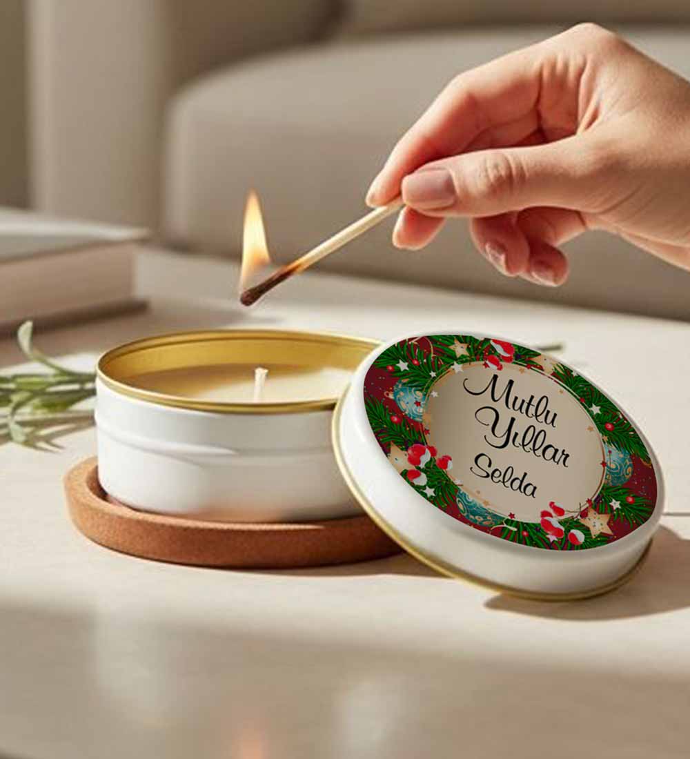 Yılbaşı Hediyesi İsimli Mum