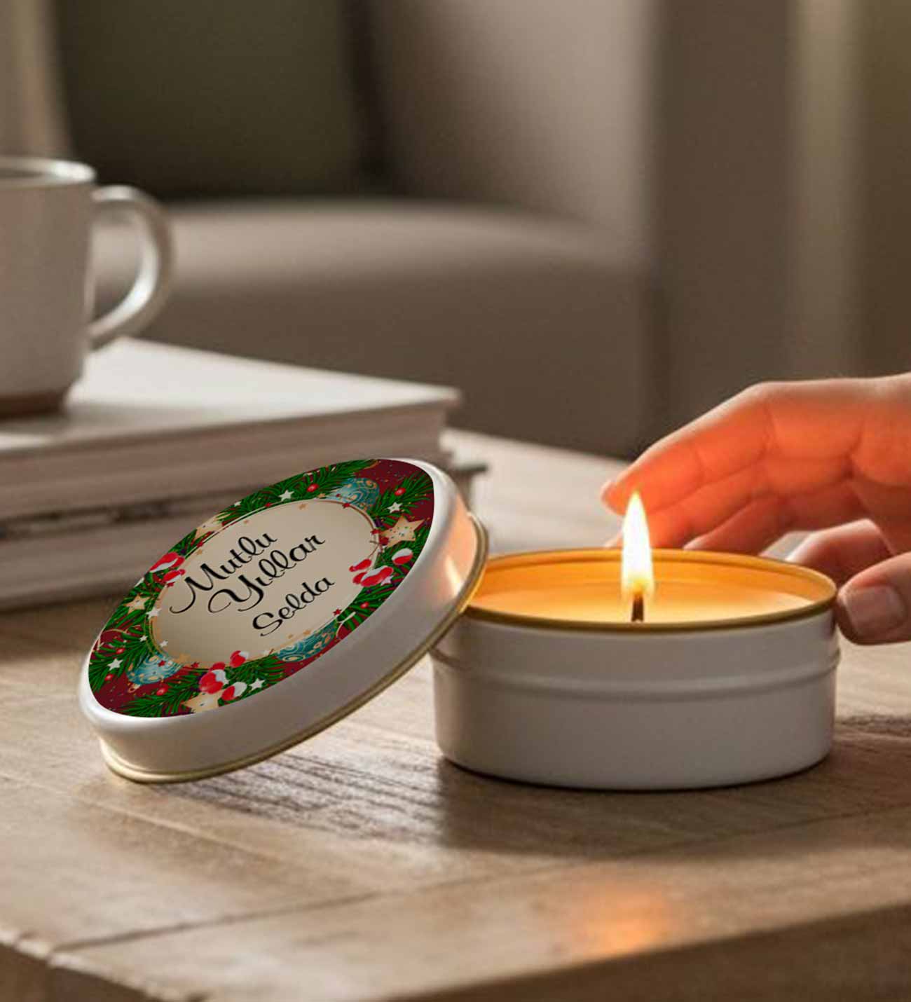 Yılbaşı Hediyesi İsimli Mum