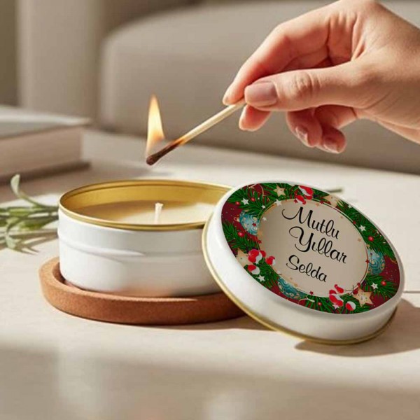 Yılbaşı Hediyesi İsimli Mum