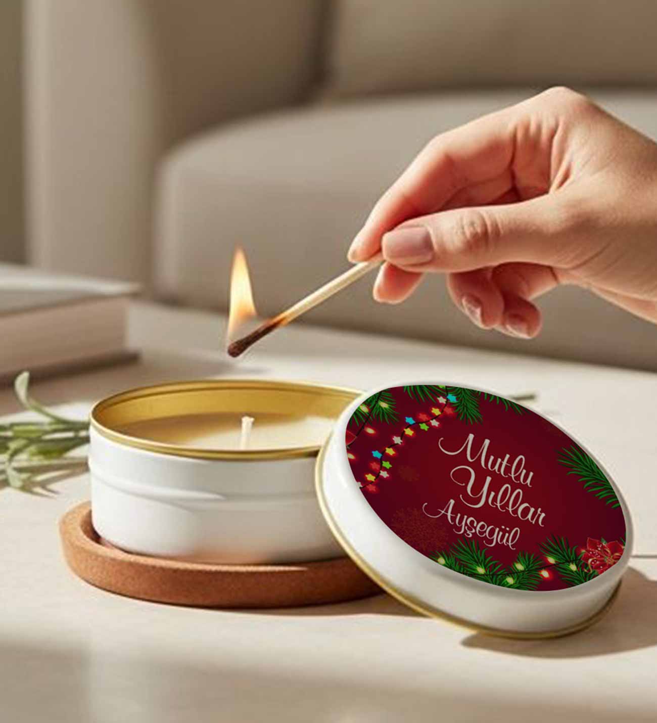 Yeni Yıl Hediyesi Kişiye Özel Mum