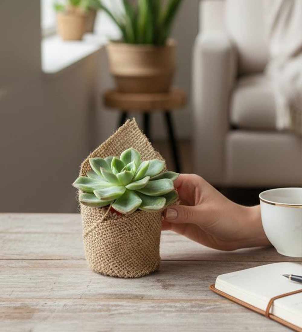 Yılbaşı Hediyesi Sukulentli Kişiye Özel Hediyelik Set