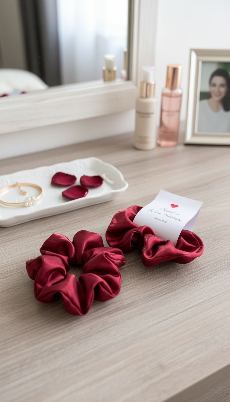 Kına Hatırası Hediyesi Saten Bordo Toka