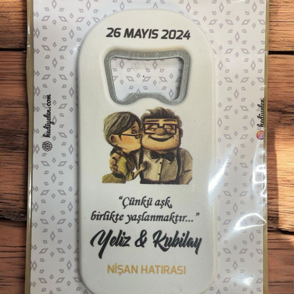 Söz, Nişan, Nikah, Düğün Hediyesi Açacak Magnet Kart ve Ambalajlı Tek Tek (uznmg1)