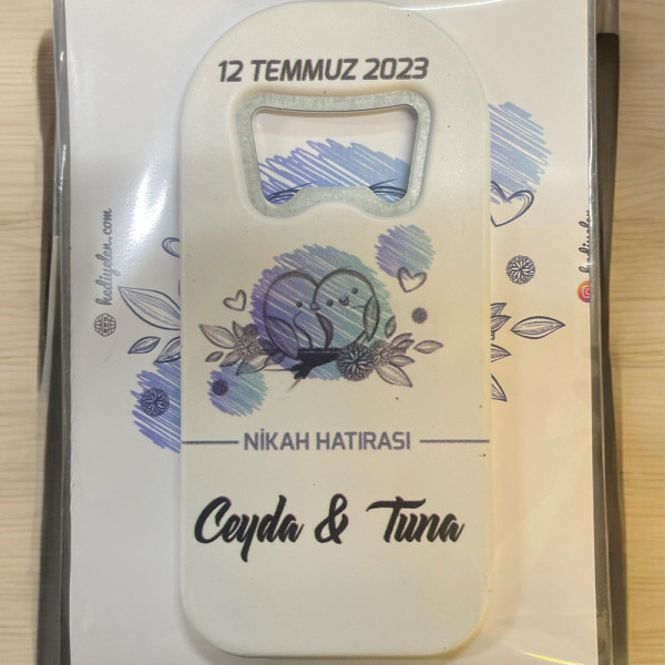 Söz, Nişan, Nikah, Düğün Hediyesi Açacak Magnet Kart ve Ambalajlı Tek Tek (uznmg12)