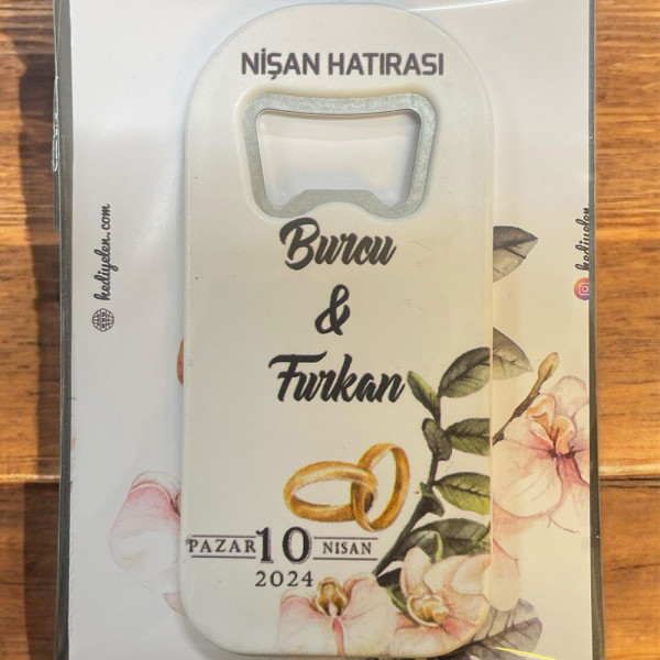 Söz, Nişan, Nikah, Düğün Hediyesi Açacak Magnet Kart ve Ambalajlı Tek Tek (uznmg13)