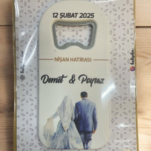 Söz, Nişan, Nikah, Düğün Hediyesi Açacak Magnet Kart ve Ambalajlı Tek Tek (uznmg3)
