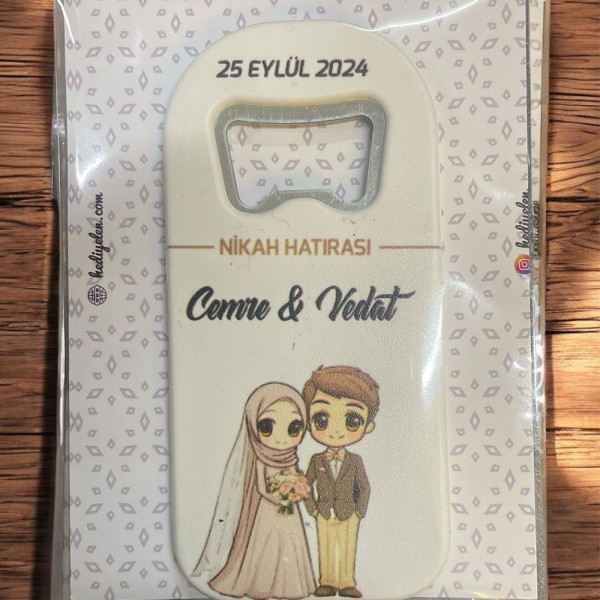 Söz, Nişan, Nikah, Düğün Hediyesi Açacak Magnet Kart ve Ambalajlı Tek Tek (uznmg4)