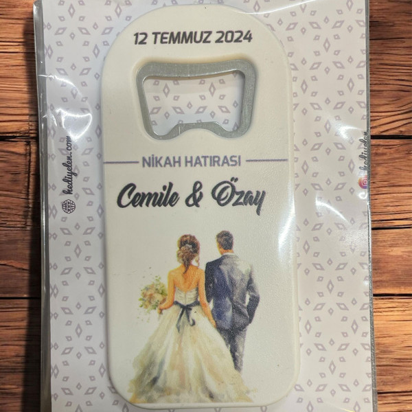 Söz, Nişan, Nikah, Düğün Hediyesi Açacak Magnet Kart ve Ambalajlı Tek Tek (uznmg5)