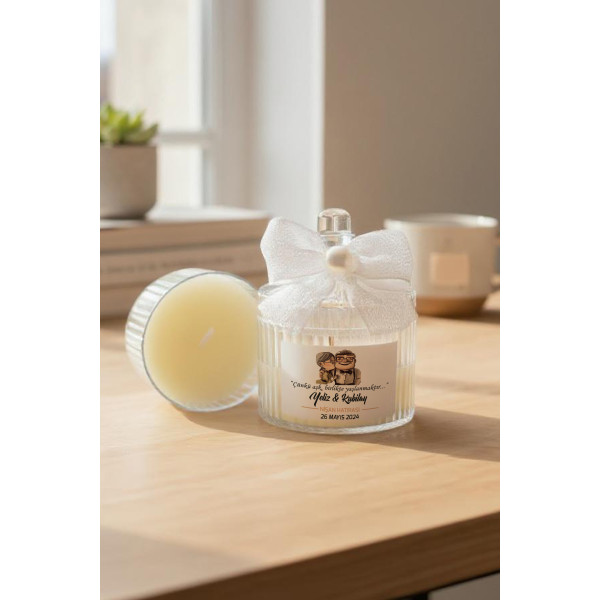 Söz - Nişan - Nikah Hediyesi Şekerlik Mum 001