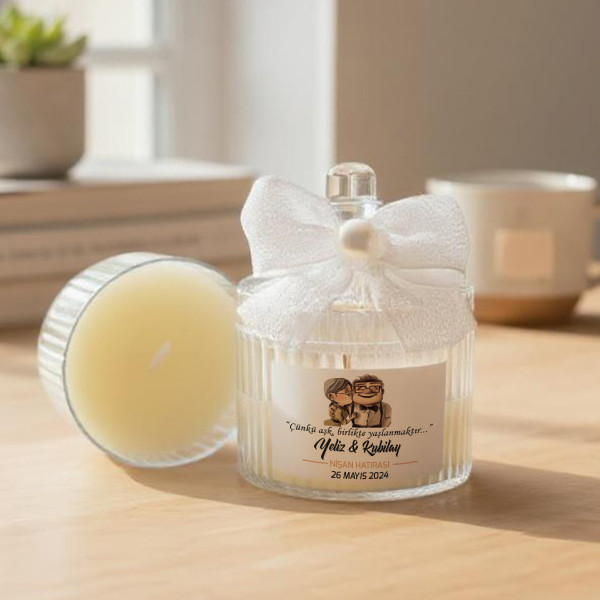 Söz - Nişan - Nikah Hediyesi Şekerlik Mum 001