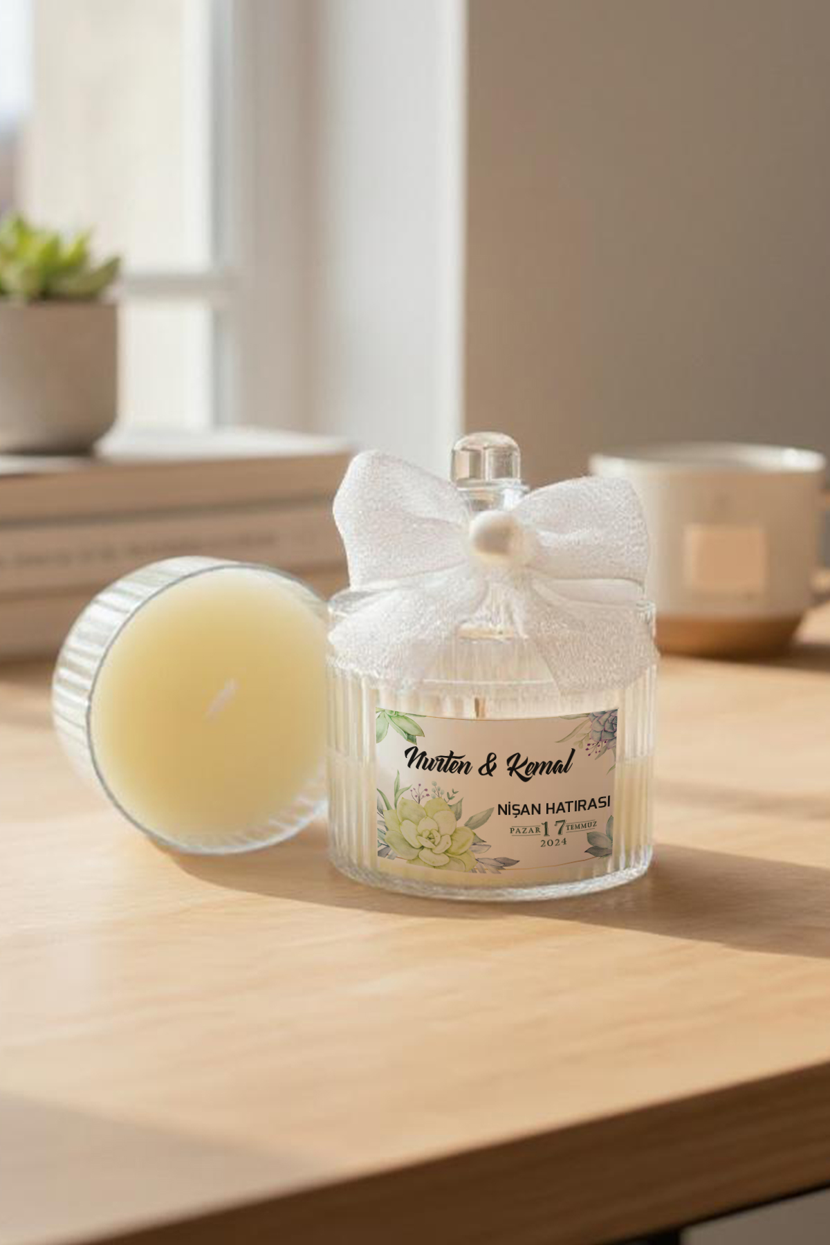 Söz - Nişan - Nikah Hediyesi Şekerlik Mum 010 Söz - Nişan - Nikah Hediyesi Şekerlik Mum 010