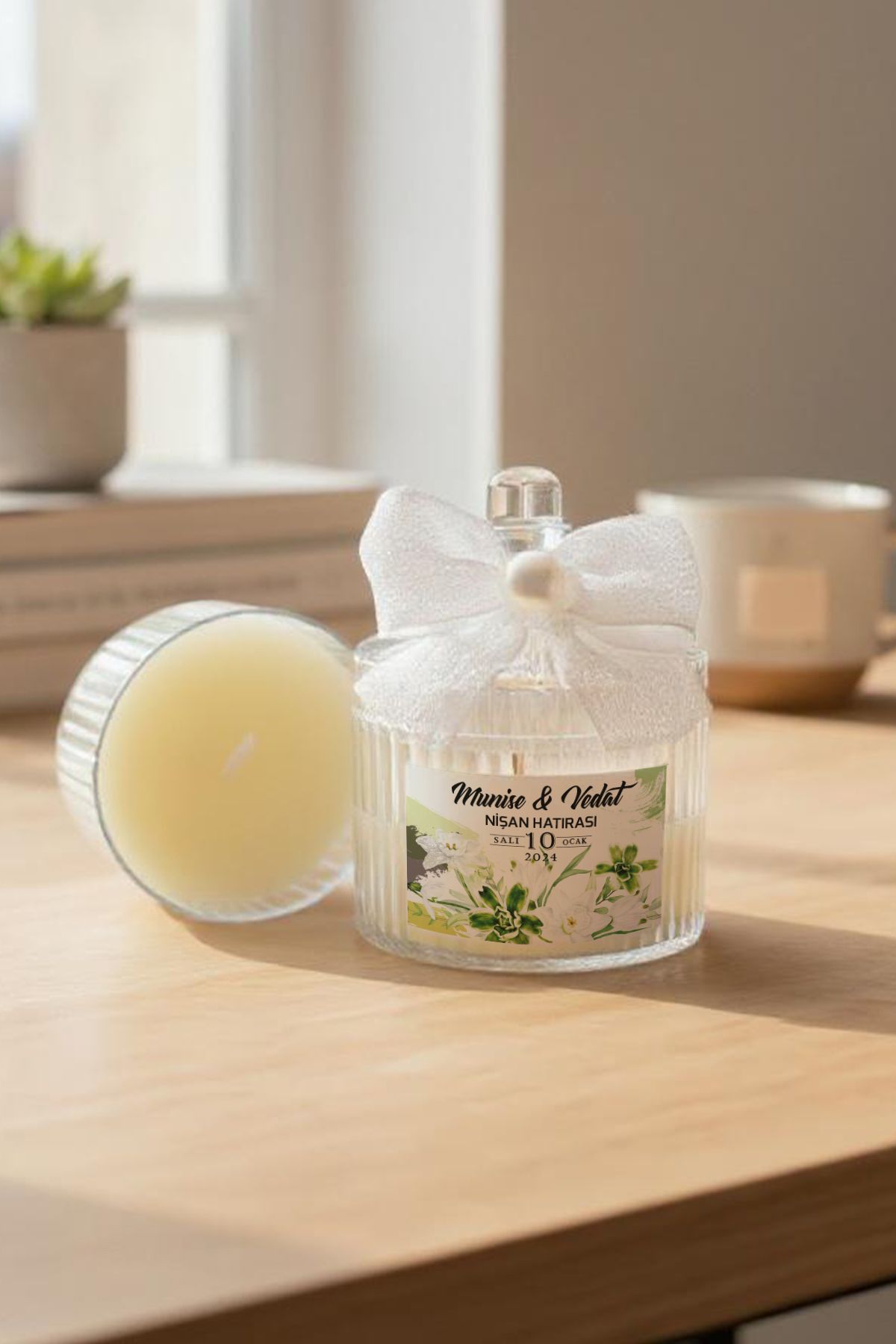 Söz - Nişan - Nikah Hediyesi Şekerlik Mum 011