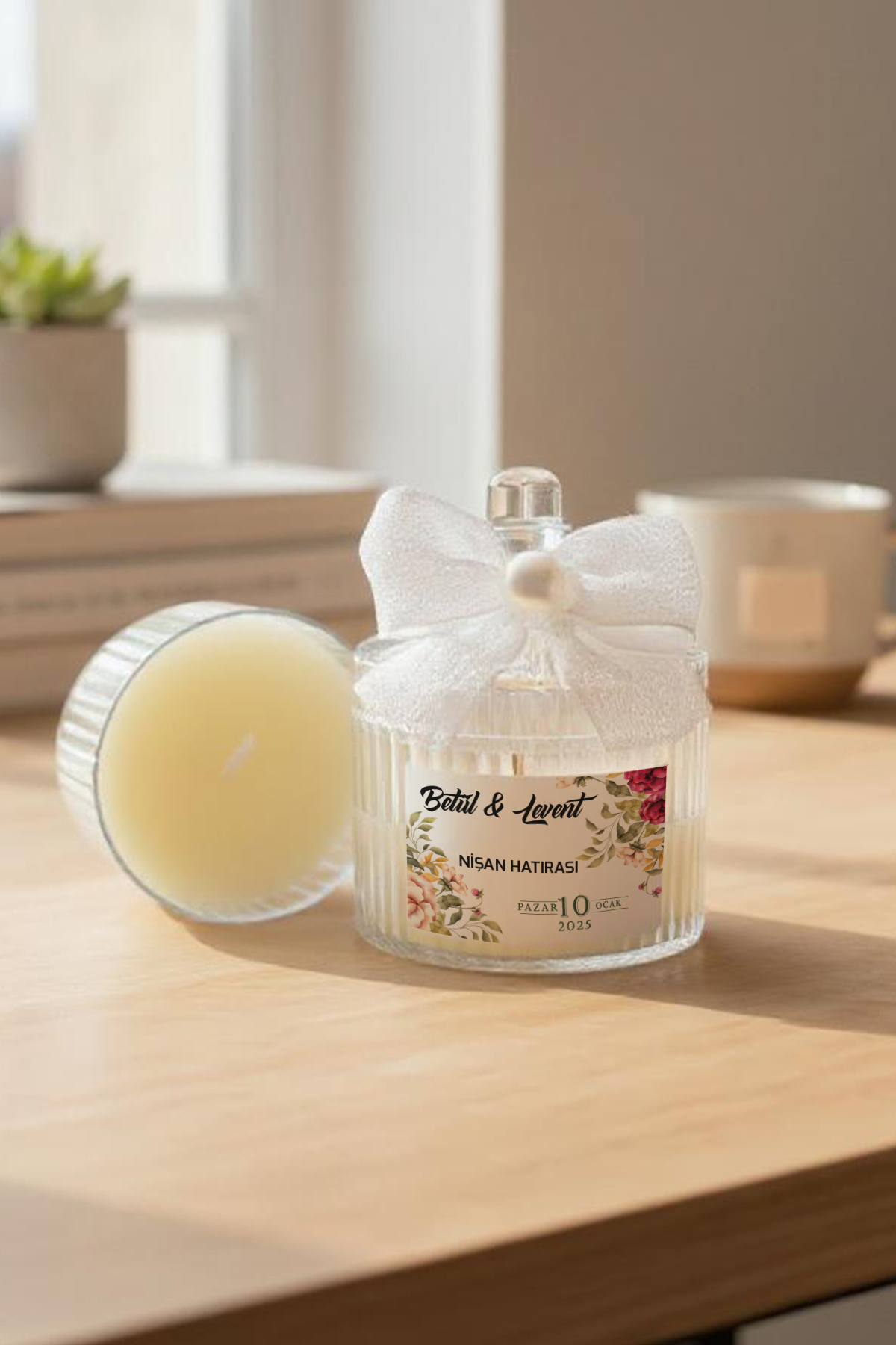 Söz - Nişan - Nikah Hediyesi Şekerlik Mum 014 Söz - Nişan - Nikah Hediyesi Şekerlik Mum 014