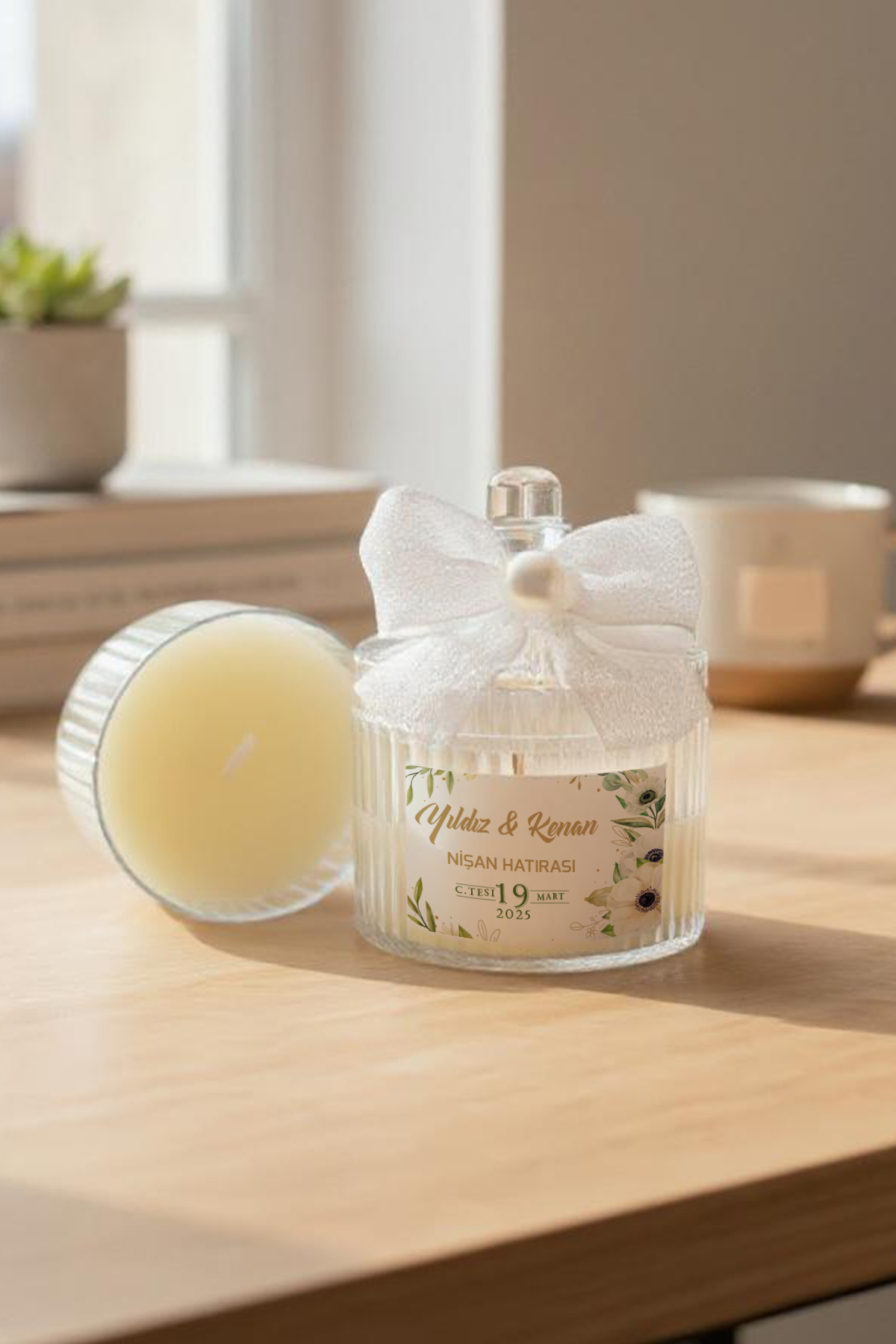 Söz - Nişan - Nikah Hediyesi Şekerlik Mum 015