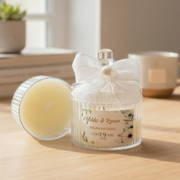 Söz - Nişan - Nikah Hediyesi Şekerlik Mum 015