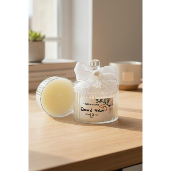 Söz - Nişan - Nikah Hediyesi Şekerlik Mum 016