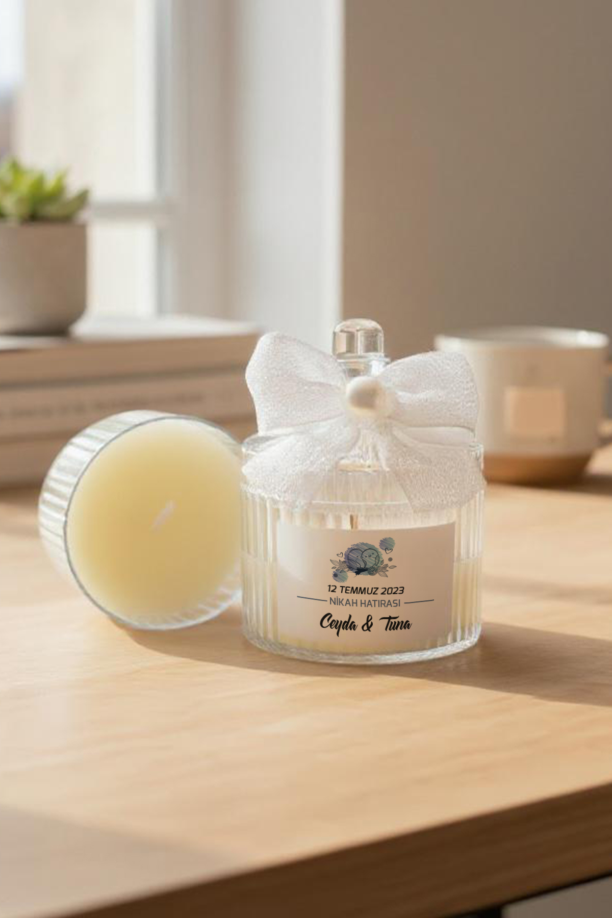 Söz - Nişan - Nikah Hediyesi Şekerlik Mum 017