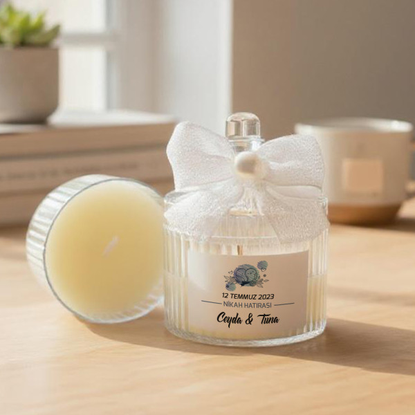 Söz - Nişan - Nikah Hediyesi Şekerlik Mum 017