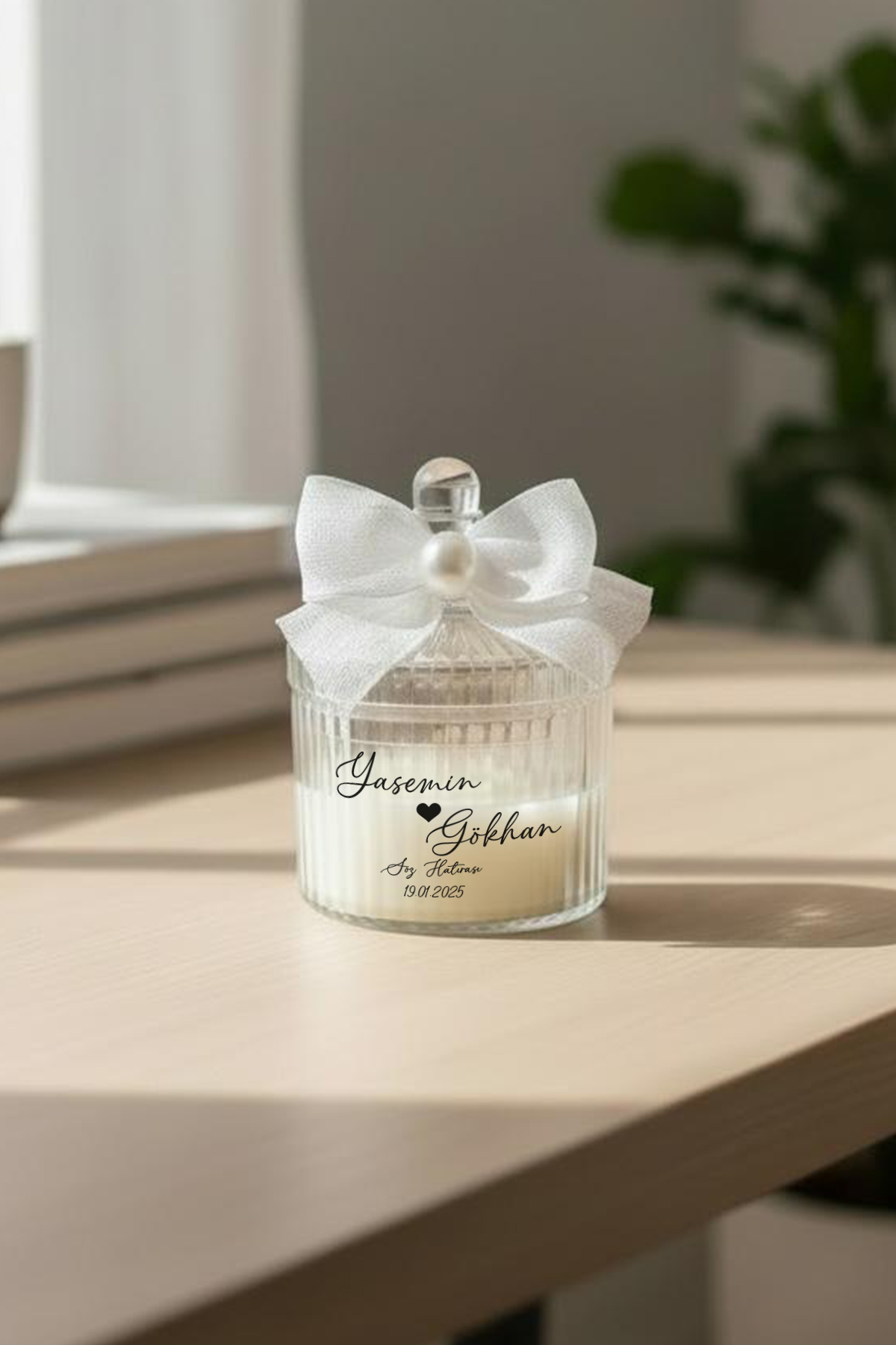 Söz - Nişan - Nikah Hediyesi Şekerlik Mum 019