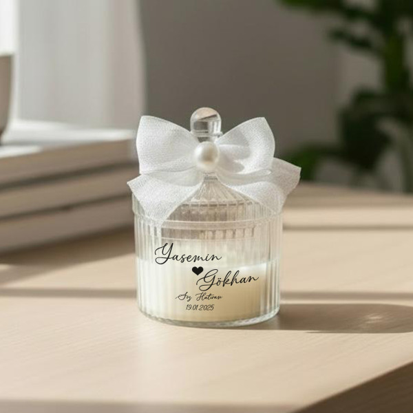 Söz - Nişan - Nikah Hediyesi Şekerlik Mum 019