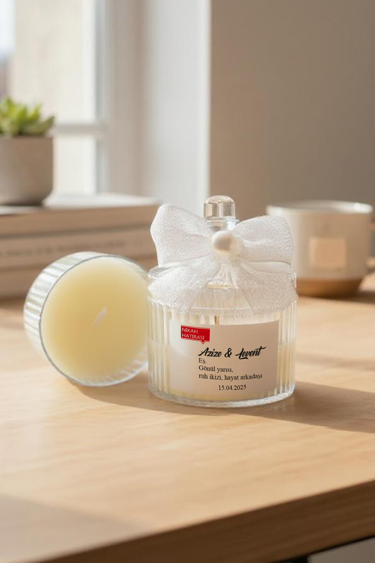 Söz - Nişan - Nikah Hediyesi Şekerlik Mum 002