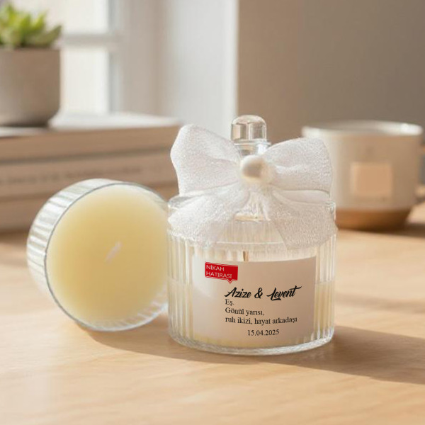 Söz - Nişan - Nikah Hediyesi Şekerlik Mum 002
