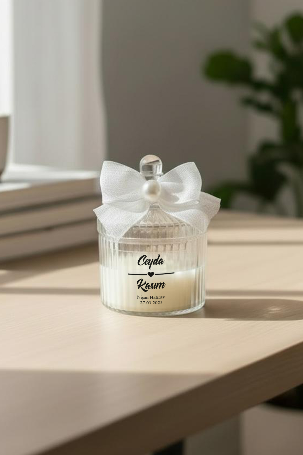 Söz - Nişan - Nikah Hediyesi Şekerlik Mum 021