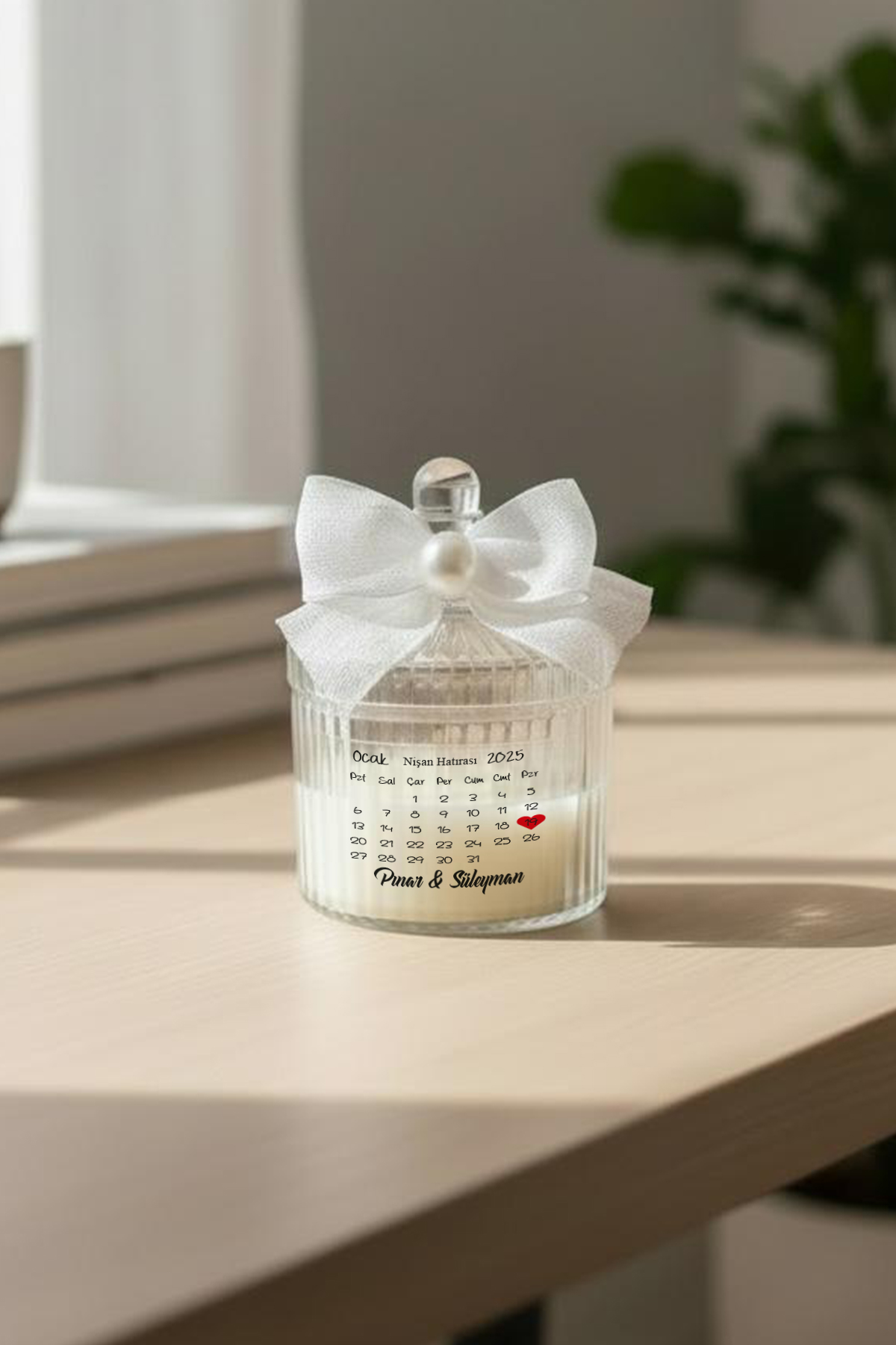 Söz - Nişan - Nikah Hediyesi Şekerlik Mum 023