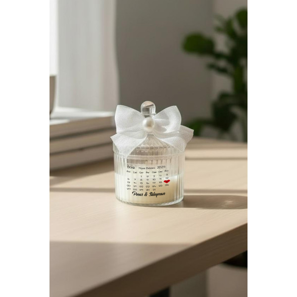 Söz - Nişan - Nikah Hediyesi Şekerlik Mum 023