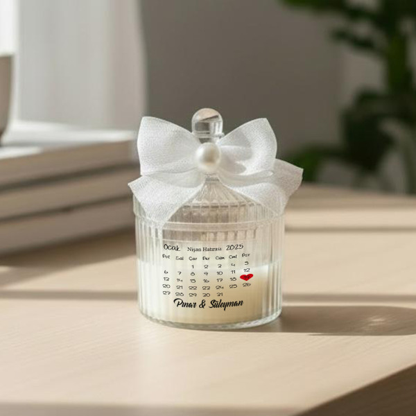 Söz - Nişan - Nikah Hediyesi Şekerlik Mum 023