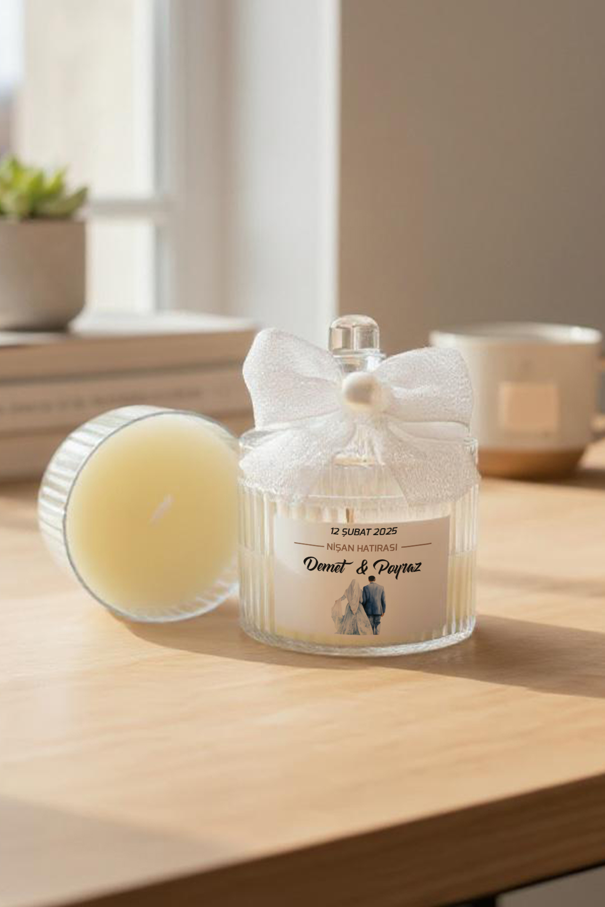 Söz - Nişan - Nikah Hediyesi Şekerlik Mum 005