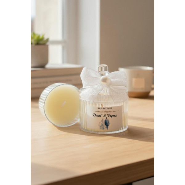 Söz - Nişan - Nikah Hediyesi Şekerlik Mum 005