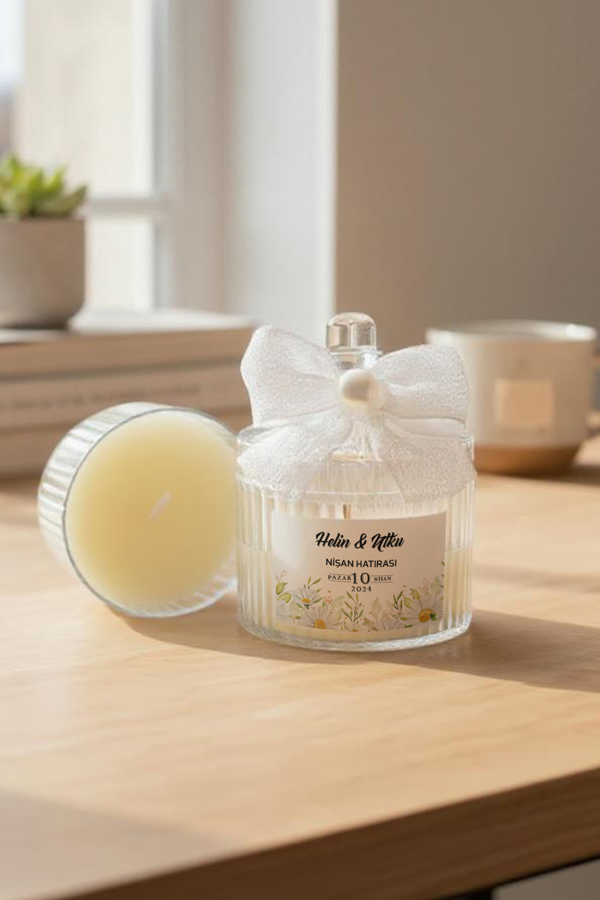 Söz - Nişan - Nikah Hediyesi Şekerlik Mum 006