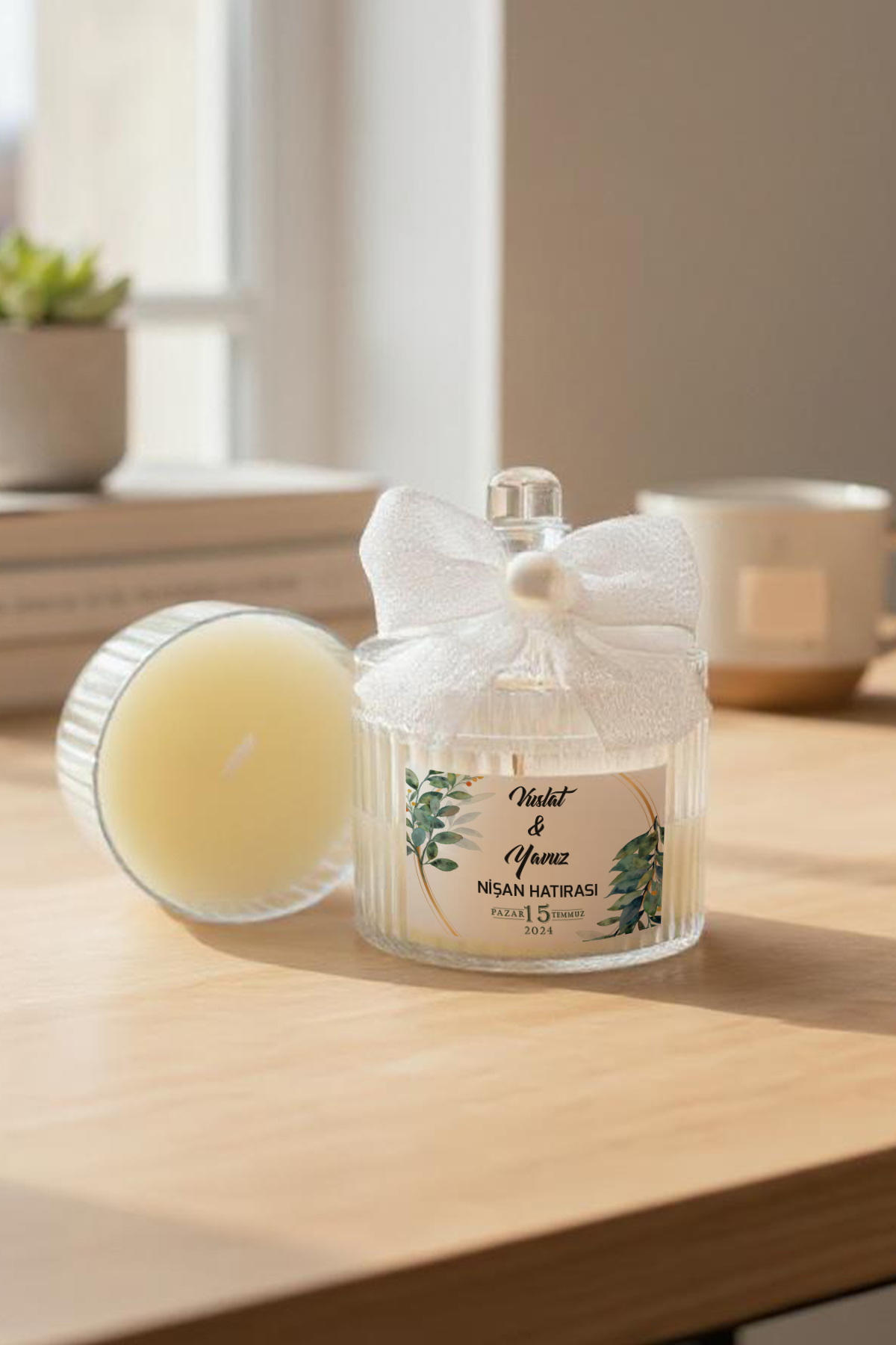 Söz - Nişan - Nikah Hediyesi Şekerlik Mum 007