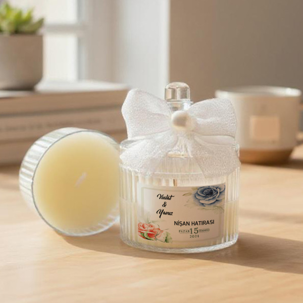 Söz - Nişan - Nikah Hediyesi Şekerlik Mum 009