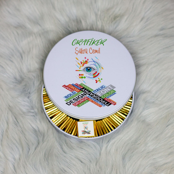 Grafiker Metal Kutuda Çikolata 100 Adet 002