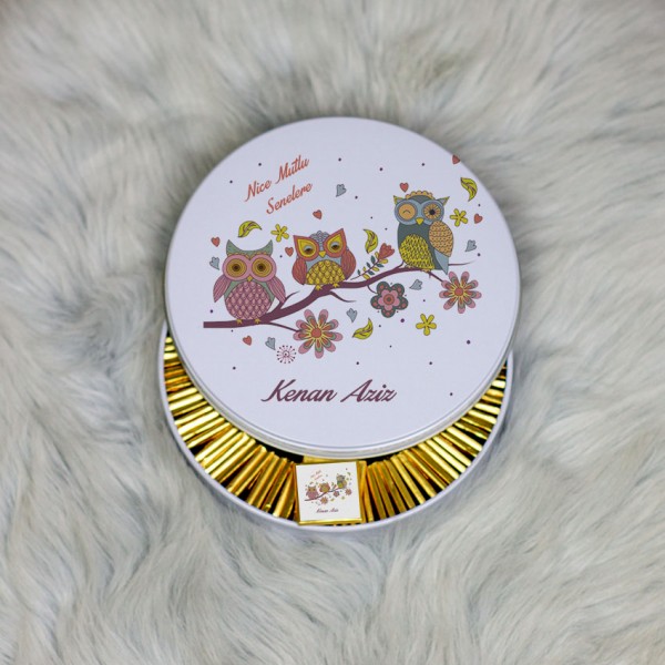 Doğum Günü Hediyesi Metal Kutuda Çikolata 100 Adet