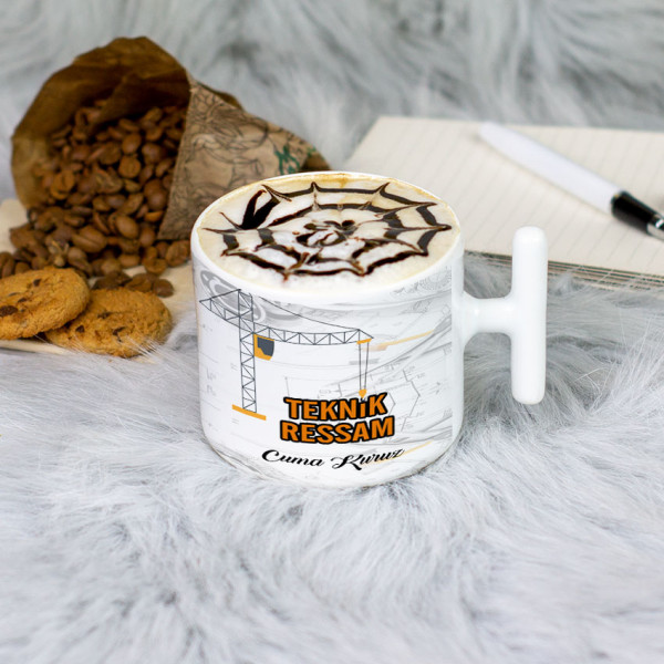 Teknik Ressam Latte Fincanı