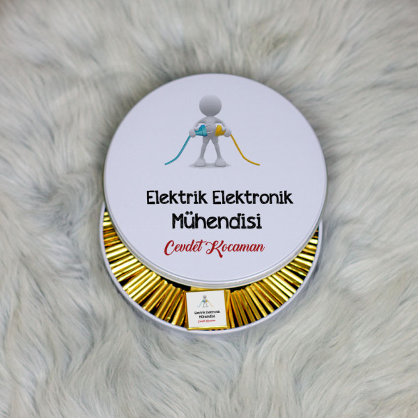 Elektrik Elektronik Mühendisi Metal Kutuda Çikolata 100 Adet 002