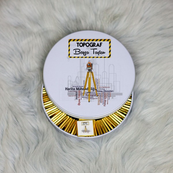 Topograf Metal Kutuda Çikolata 100 Adet