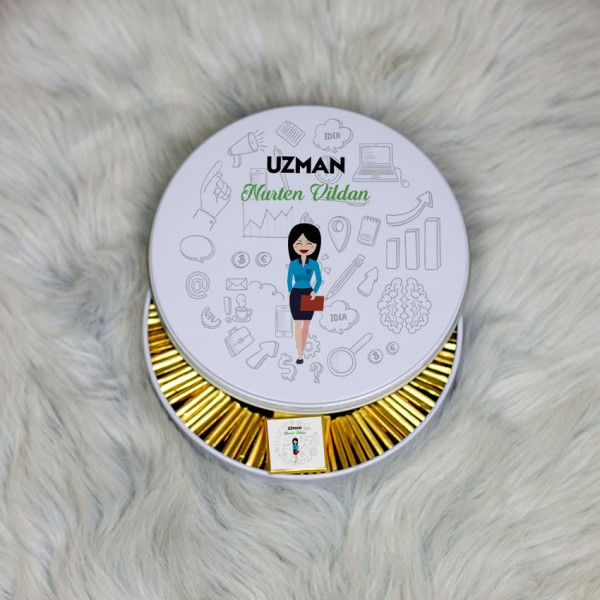 Uzman Metal Kutuda Çikolata 100 Adet 002