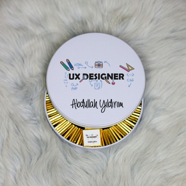 Ux Designer Metal Kutuda Çikolata 100 Adet