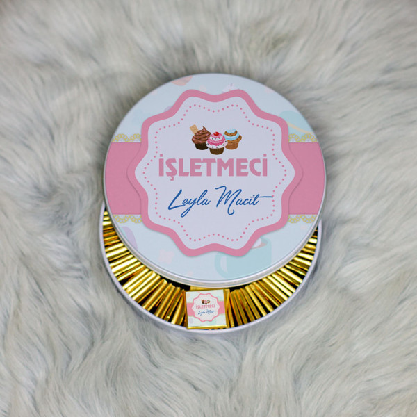 İşletmeci Metal Kutuda Çikolata 100 Adet