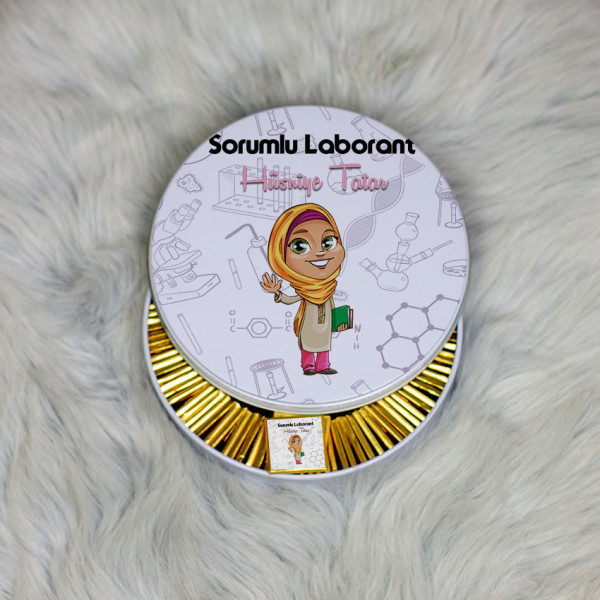 Sorumlu Laborant Metal Kutuda Çikolata 100 Adet