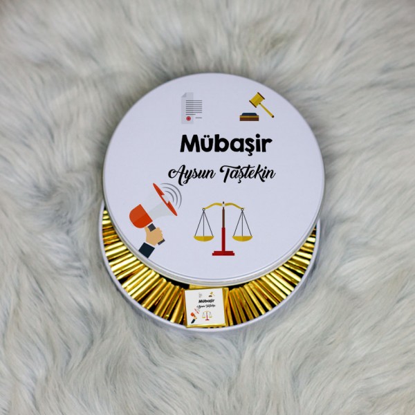 Mübaşir Metal Kutuda Çikolata 100 Adet