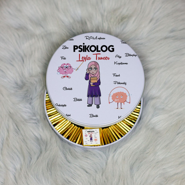 Psikolog Metal Kutuda Çikolata 100 Adet 004