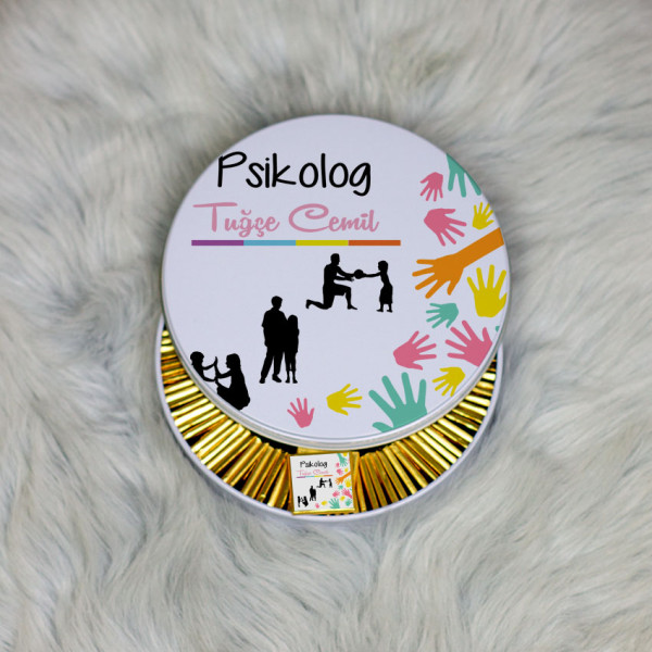 Psikolog Metal Kutuda Çikolata 100 Adet 002