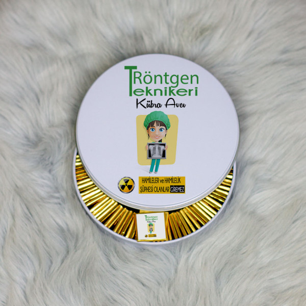 Röntgen Teknikeri Metal Kutuda Çikolata 100 Adet 001